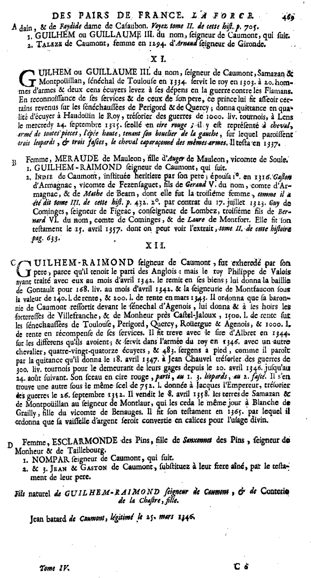 Anselme.Les pairs de France Tome 4. p 469