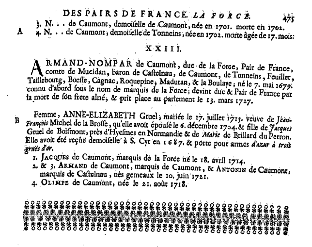 Anselme.Les pairs de France Tome 4. p 475